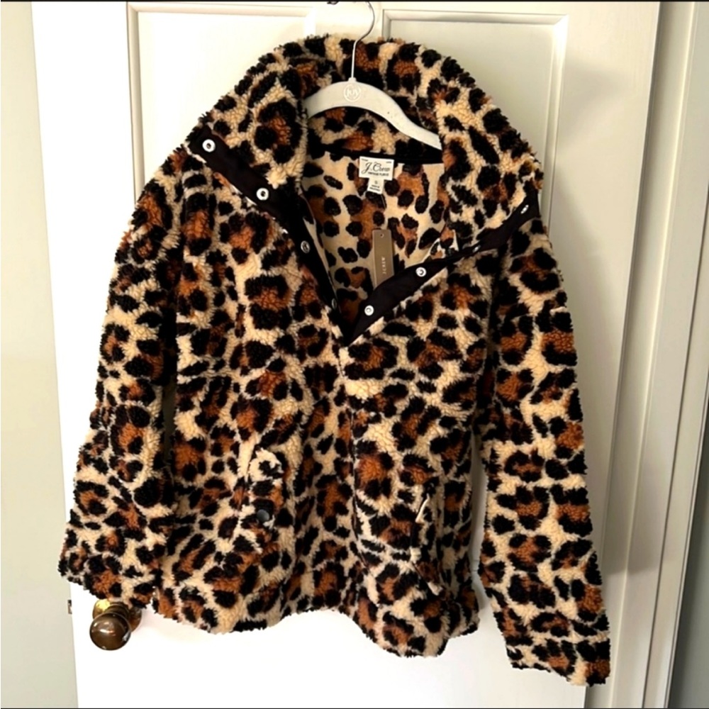 Brand new with tag J Crew leopard cheetah fleece